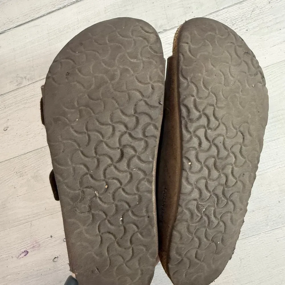 Birkenstock Arizona kids brown leather sandals‎